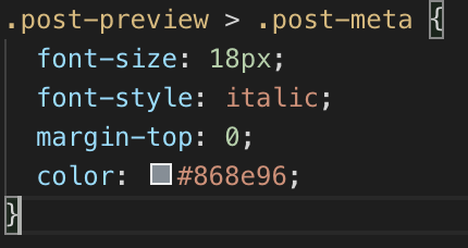 Before CSS Code Snippet